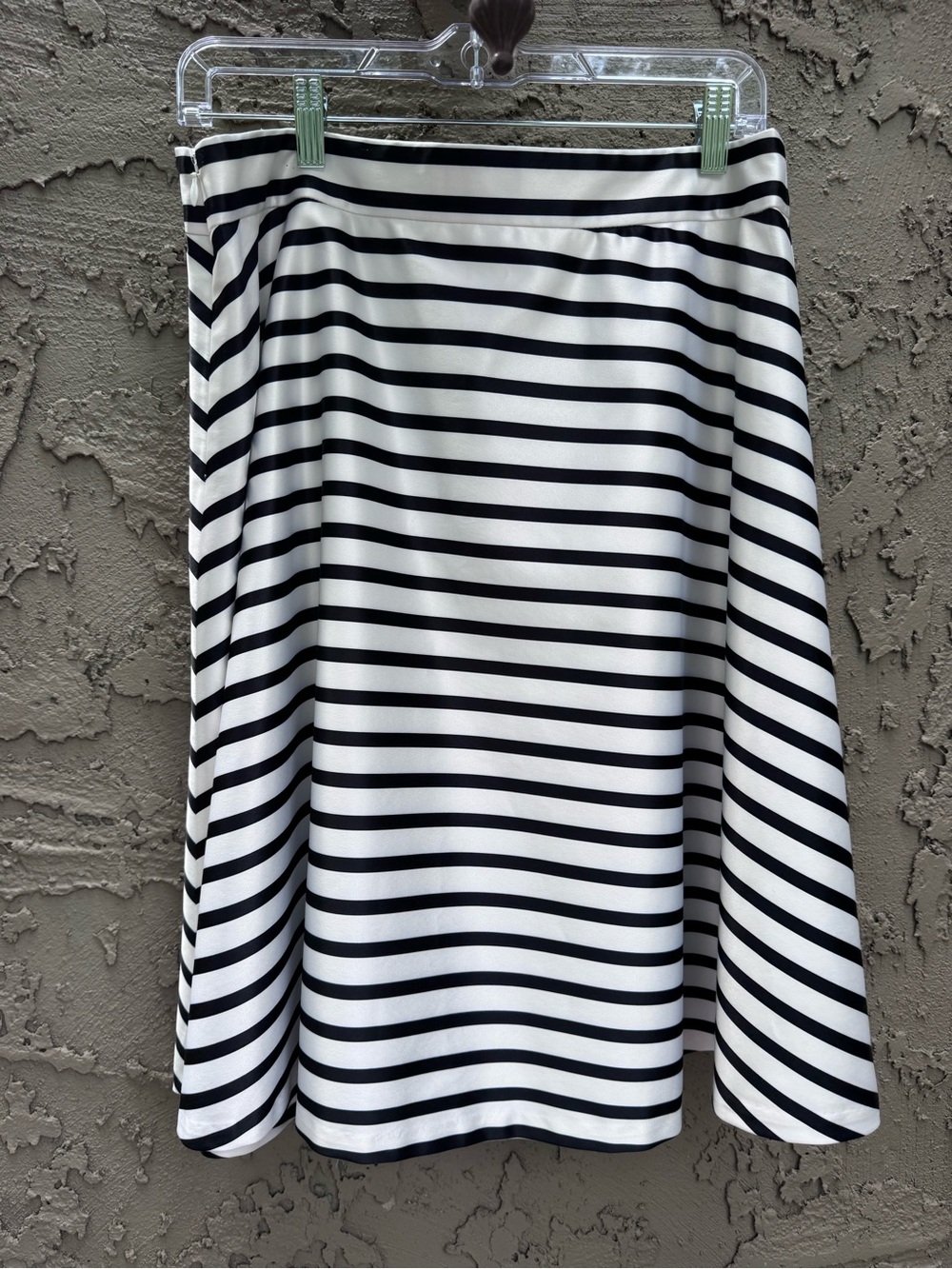 The Limited Striped A line Skirt Satin Size 10 - Picture 6 of 14